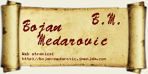 Bojan Medarović vizit kartica